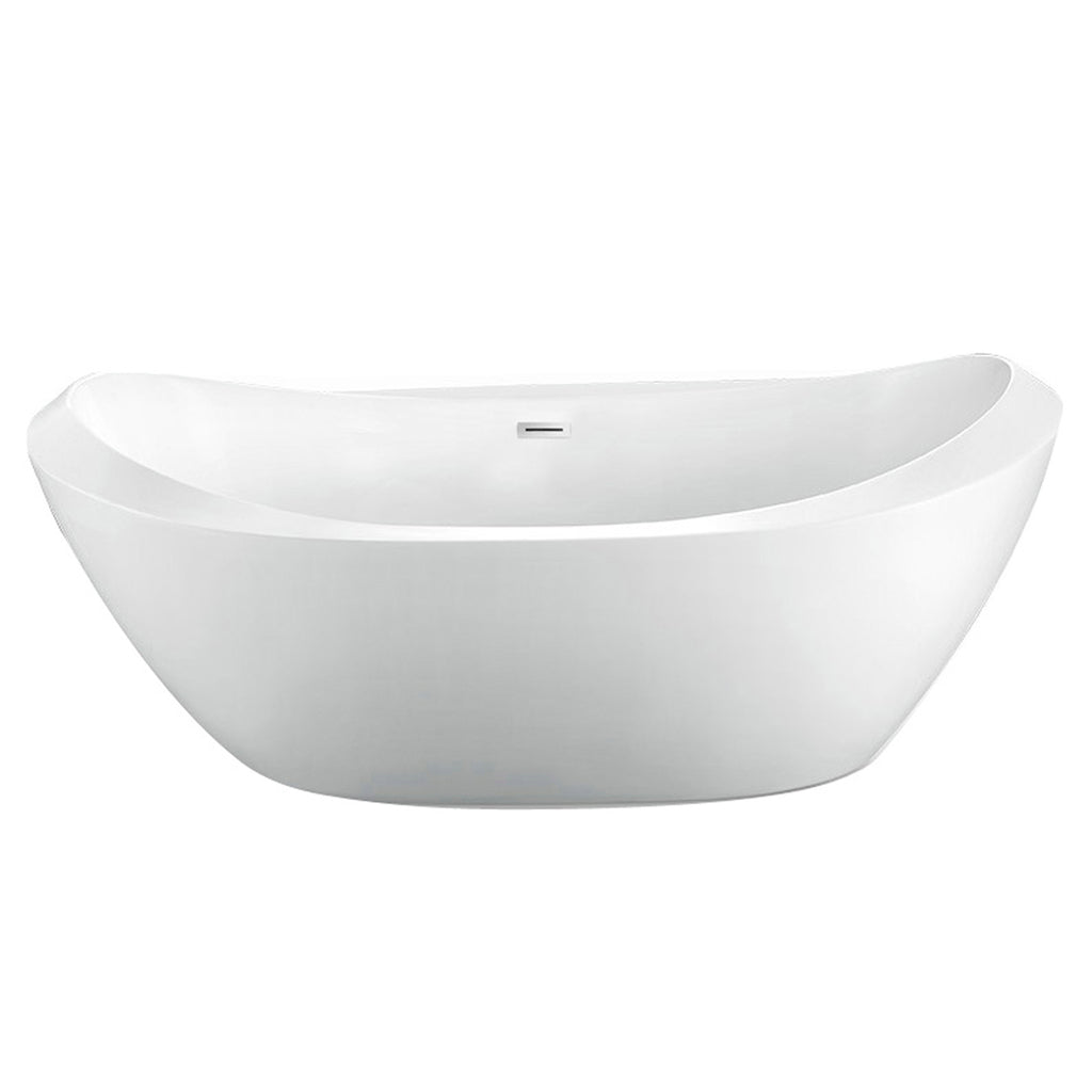 66 Newfane Resin Freestanding Double-Slipper Tub