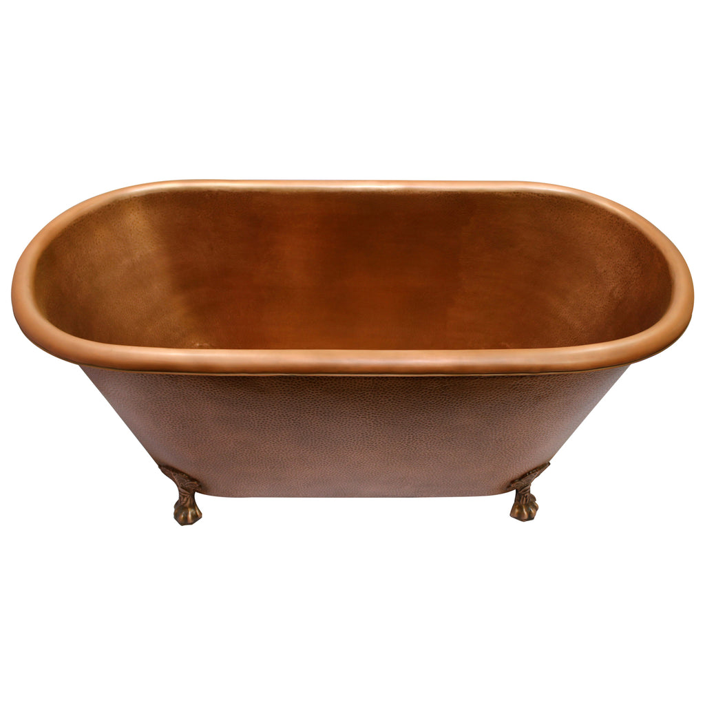 Antique Copper Clawfoot Bathtub