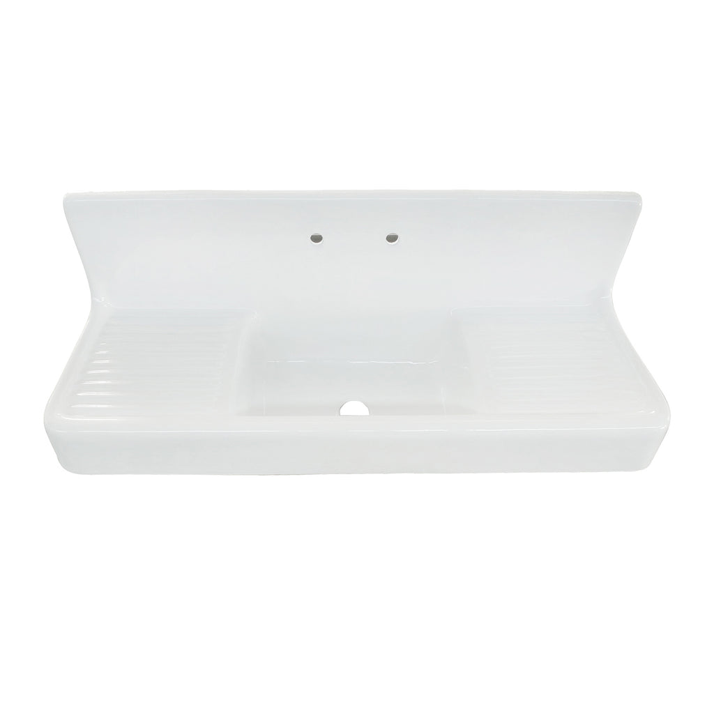 Barclay KSCI42-WH Alma 42 Cast Iron Kitchen Sink 8 Widespread White