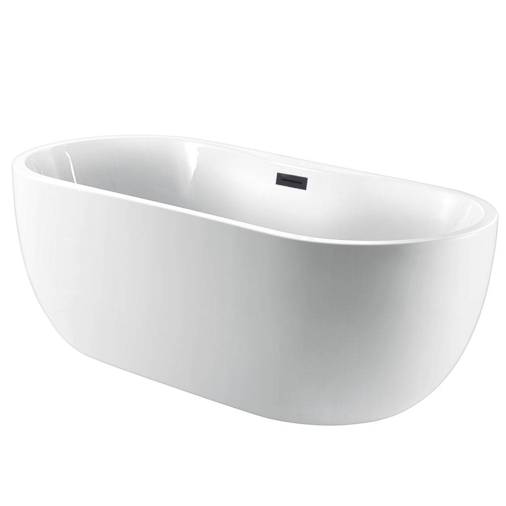 Barclay RTOVN64-OF-WH Howe 65 Resin Freestanding Tub