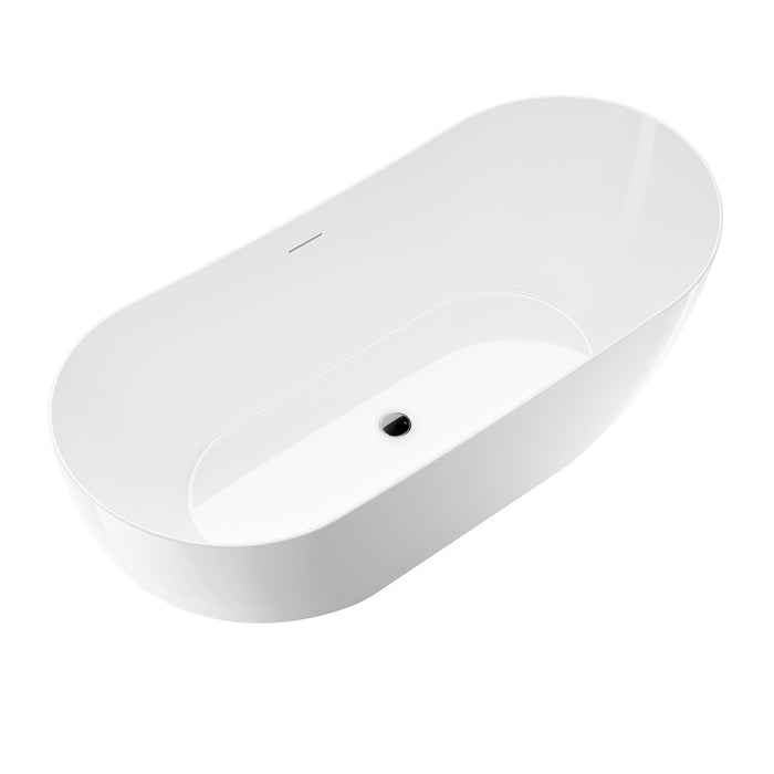 Kinsley 67" Acrylic Tub in Glossy White