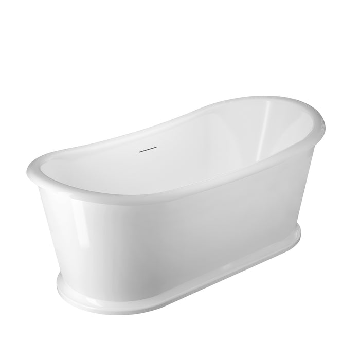 Mortana 69" Acrylic Double Slipper Tub in Gloss White