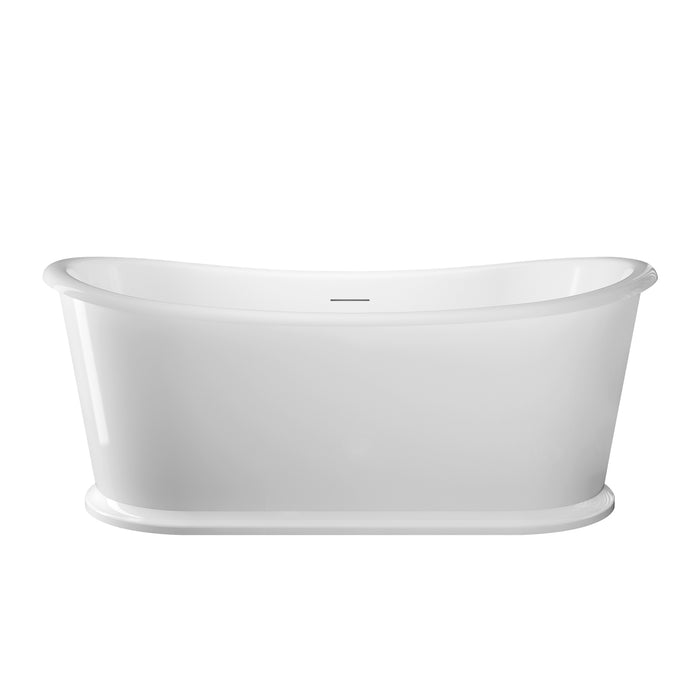 Mortana 69" Acrylic Double Slipper Tub in Gloss White