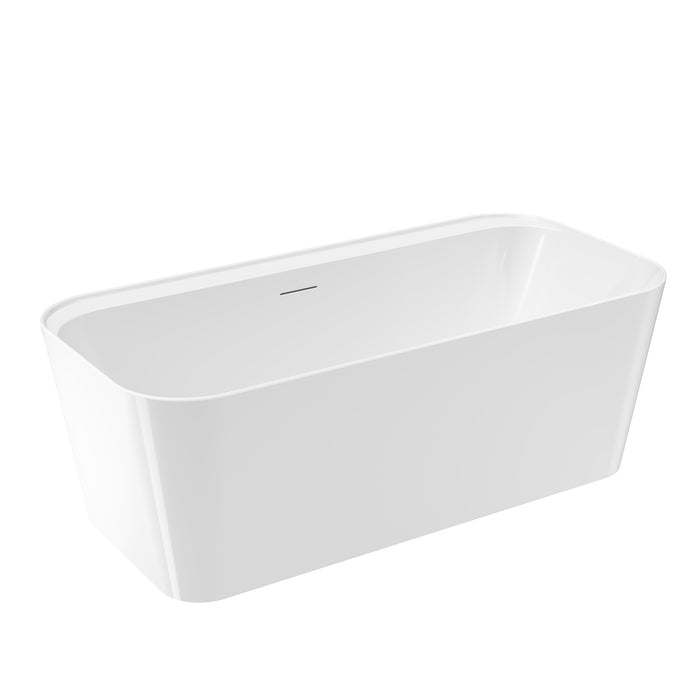 Tambora 67" Acrylic Rectangular Tub in Gloss White