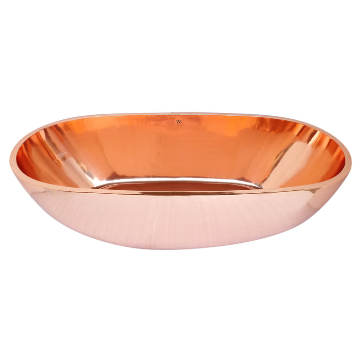 Cora 72" Freestanding Copper Tub Bright Polished Finish