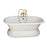 Columbus 61" Cast Iron Double Roll Top Tub Kit-Polished Brass Accessories