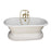 Duet 67" Cast Iron Double Roll Top Tub Kit-Polished Brass Accessories