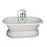 Duet 67" Cast Iron Double Roll Top Tub Kit-Brushed Nickel Accessories