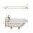 Brocton 65″ Cast Iron Roll Top Tub Kit – Polished Brass Accessories