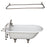 Brocton 65″ Cast Iron Roll Top Tub Kit – Brushed Nickel Accessories