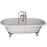 Duet 67" Cast Iron Double Roll Top Tub Kit-Polished Brass Accessories