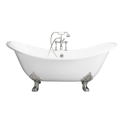 Marshall 72″ Cast Iron Double Slipper Tub Kit – Polished Chrome Accessories