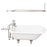 Brocton 65″ Cast Iron Roll Top Tub Kit – Brushed Nickel Accessories