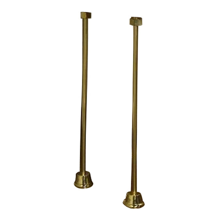 Duet 67" Cast Iron Double Roll Top Tub Kit-Polished Brass Accessories