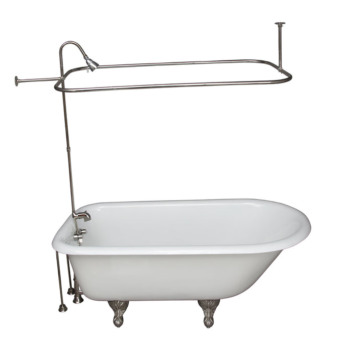 Bartlett 60" Cast Iron Roll Top Tub Kit-Polished Nickel Accessories