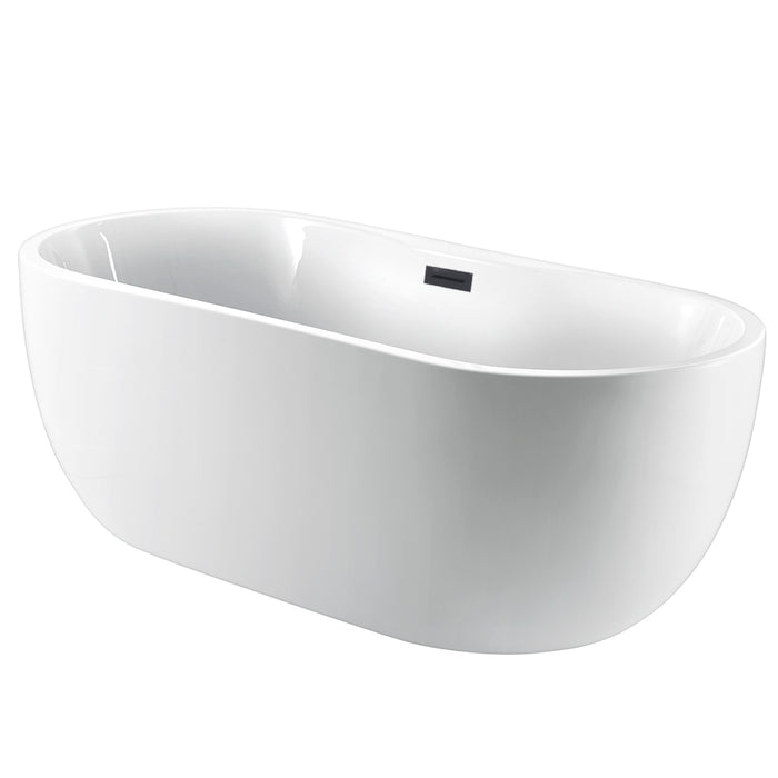 Pilar 65" Acrylic Freestanding Tub with Integral Drain and Overflow