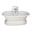 Duet 67" Cast Iron Double Roll Top Tub Kit-Polished Nickel Accessories